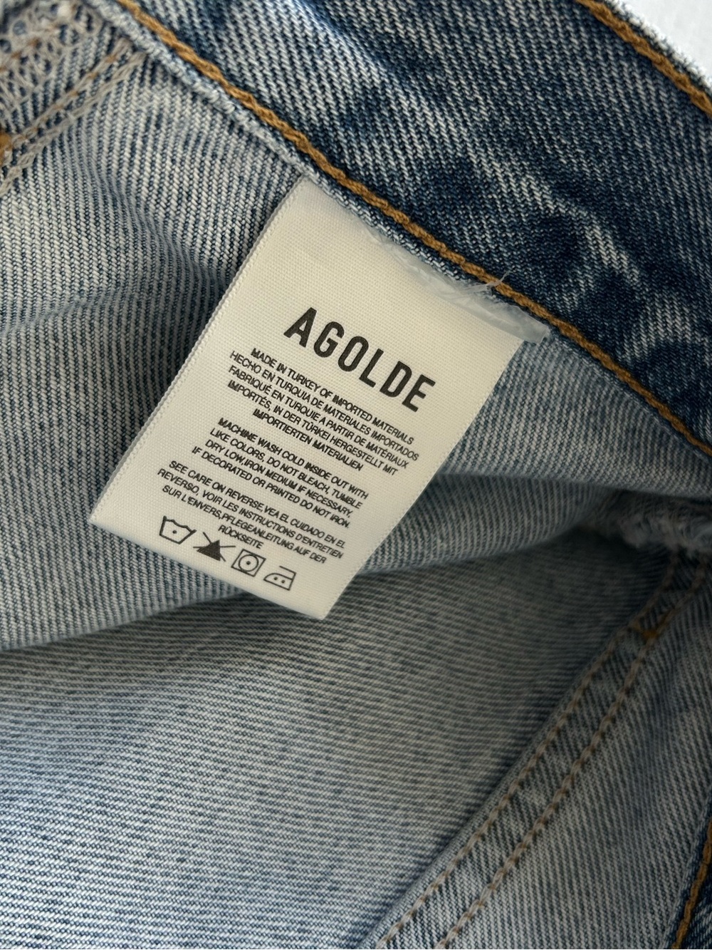 Agolde Mara High-Rise Barrel-Leg Light Wash Jeans Size 27 Curved Baggy Relaxed - Picture 8 of 16